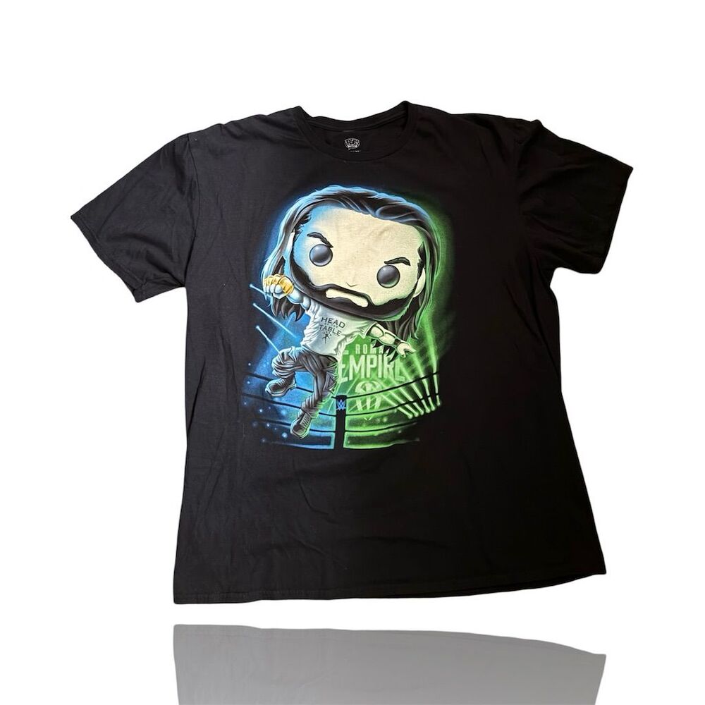 Funko WWE Roman Reigns Men's XL Black Graphic T-Shirt Short Sleeve